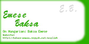 emese baksa business card